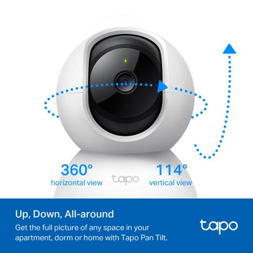 TP-Link Tapo C200P2 Pan Tilt Home Security Wi-Fi Camera 8TP10431400 Buy online at Office 5Star or contact us Tel 01594 810081 for assistance