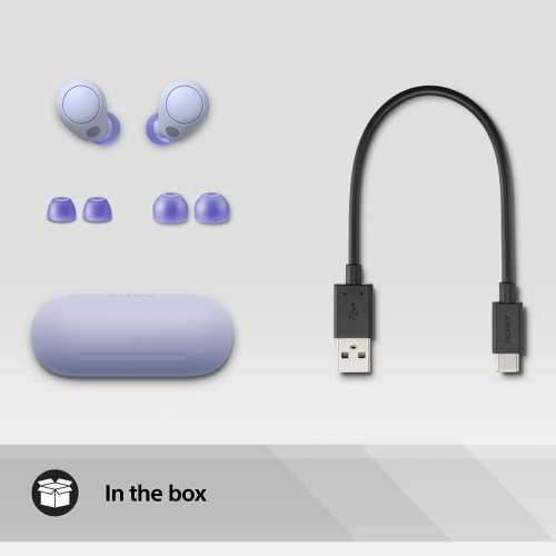 Sony WF-C700N True Wireless Stereo Lavender Noise Cancelling Ear Buds with Charging Case