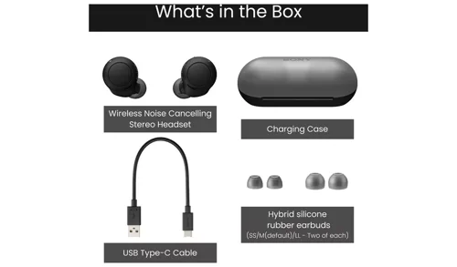 Sony WF-C500 Truly Wireless Black Ear Buds with Charging Case SO10352275 Buy online at Office 5Star or contact us Tel 01594 810081 for assistance