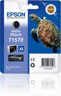 Epson T1578 Matte Black Ink Cartridge Turtle XL 25.9ml - C13T15784N10