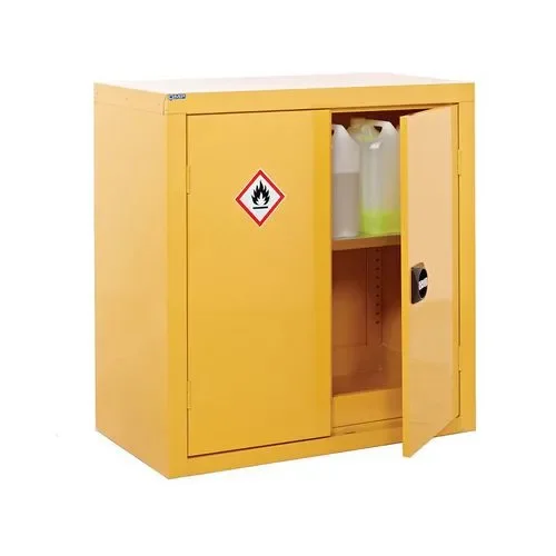 Slingsby Express Flammable Hazardous Substance Storage Cabinet With 1 Shelf COSHH 75Kg Capacity H700 x W900 x D460mm Yellow - 314289 47669SL Buy online at Office 5Star or contact us Tel 01594 810081 for assistance