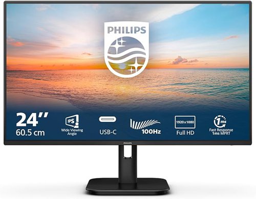 Philips 1000 Series 24E1N1300A 23.8 Inch 1920 x 1080 Pixels Full HD IPS Panel HDMI USB-C Monitor Desktop Monitors 8PH24E1N1300A