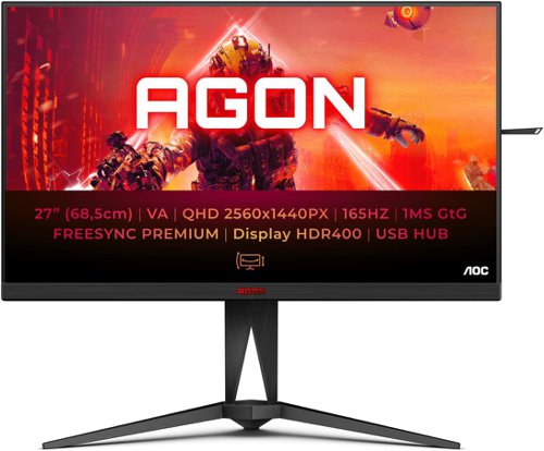 AOC Agon G2 27 Inch 2560 x 1440 Pixels Quad HD VA Panel HDMI DisplayPort USB Hub Monitor  8AOAG275QXNEU