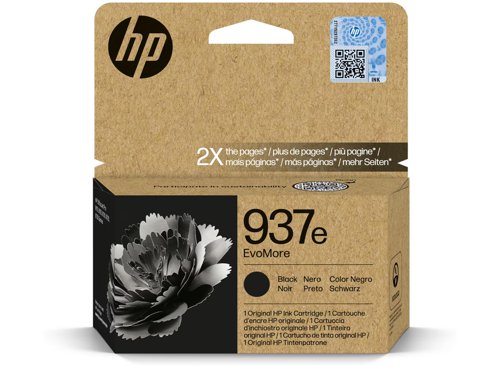 HP 937e EvoMore Black Ink Cartridge - 4S6W9NE