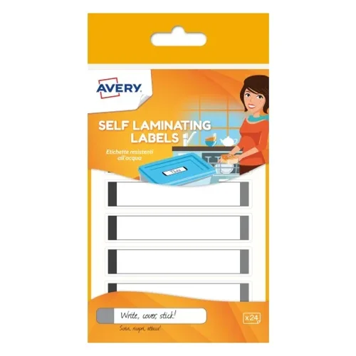 Avery UK Waterproof Labels Waterproof Dishwasher proof Microwavable 86 x 17 mm White & Grey (Pack 24 Labels) - APGRIS24.UK Small Packet Labels 28132AV