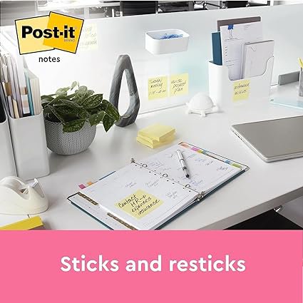 Post-it Notes 76x76mm Canary Yellow Promo Pack 100 Sheets per Pad (Pack 18 + 6 Free) - 7100319213 Repositional Notes 28587MM