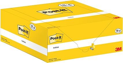 Post-it  Notes 38x51mm Canary Yellow Promo Pack 100 Sheets per Pad (Pack 18 + 6 Free) - 7100317764 28566MM Buy online at Office 5Star or contact us Tel 01594 810081 for assistance