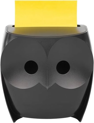 Post-it Z-Notes Dispenser Owl Black + 2 Packs Post-it Super Sticky Z-Notes 45 Sheets per Pad - 7100322315 3M
