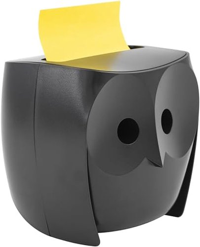 28580MM - Post-it Z-Notes Dispenser Owl Black + 2 Packs Post-it Super Sticky Z-Notes 45 Sheets per Pad - 7100322315