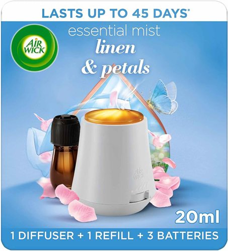 Air Wick Linen & Petals Essential Mist Kit Lasts for up to 45 days 20ml  - 3278184 Reckitt Benckiser Group plc