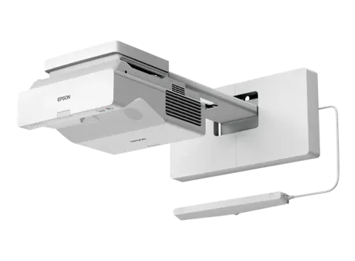 The EB-760Wi is a step up from the EB-760W, with added interactive features.Interactive technology enables two digital pens to be used simultaneously on the display (finger touch available through optional accessory FT01). Presentations can be controlled and brought to life with on-screen annotations, while a variety of convenient built-in tools support productivity. An optional Epson visualiser camera can be controlled via the display, projecting documents or objects from a desk for everyone to see in incredible HD detail.The ultra short throw lens allows safe, discreet positioning above the display, enabling presenters free access to interact without casting shadows.With a 4,100 lumens laser-light source, combined with 3LCD technology, it produces a large, bright and vibrant display up to 100'', visibly clear from all angles and at a distance.Versatile wired and wireless connectivity options, including screen mirroring via Miracast™, allow participants to effortlessly share content from their PCs or mobile devices.Unlike a flat-panel display, there is no heavy, breakable, glass panel to create disruptive, reflected blind spots from certain angles, and presenters are not subjected to LCD panel direct blue light radiation, believed to damage eyes.