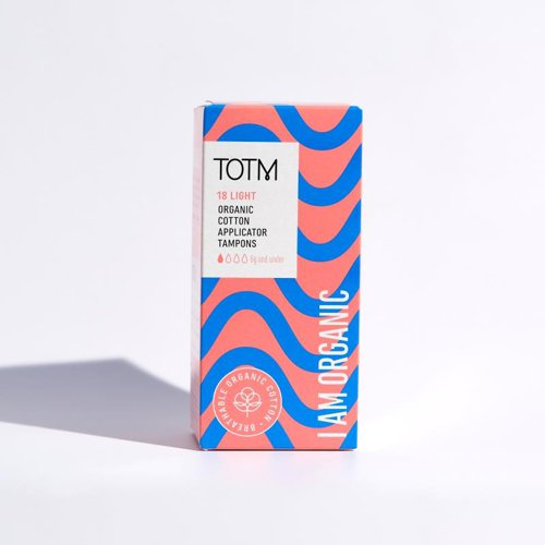TOTM Organic Cotton Applicator Tampon Light (Pack 18) - 0606003 TOTM Ltd