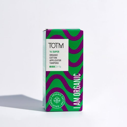 TOTM Organic Cotton Applicator Tampon Super (Pack 14) - 0606004  48488CP