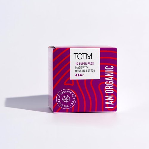 TOTM Organic Cotton Super Pads (Pack 10) - 0606011 TOTM Ltd
