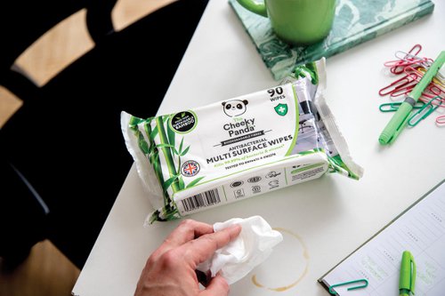 Cheeky Panda Sustainable Biodegradable Bamboo Multi-Purpose Cleaning Wipes 90 Wipes Per Pack (Pack 6 ) - ANTIBWX6-GBR