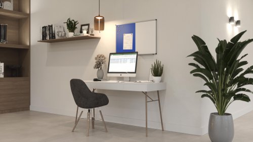 This is a functional whiteboard and pinboard that can be used occasionally in the office or home office. The board is divided into two halves. One half has a magnetic lacquered steel surface that is suitable for writing on with dry erase whiteboard markers. The other half has a pinboard with a felt surface. The board is framed with aluminum and has grey plastic corner caps (Pantone 433C). It can be mounted either horizontally or vertically, depending on your preference.The carrier material is made of material from well-managed, FSC® -certified forests and other controlled sources (FSC C158462)Included in the box:Marker tray (30 cm) with end caps, mounting set and mounting instructions