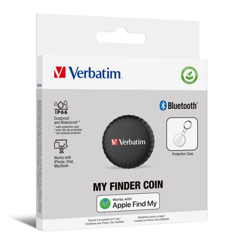 Verbatim MYFC-01B My Finder Coin Bluetooth 1 Pack Black 32133