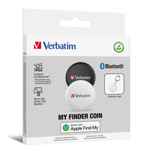 Verbatim MYFC-02BW My Finder Coin Bluetooth 2 Pack 32134