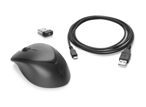 HP Wireless Premium Mouse Ambidextrous Laser RF Wireless 1200 DPI Black 789026