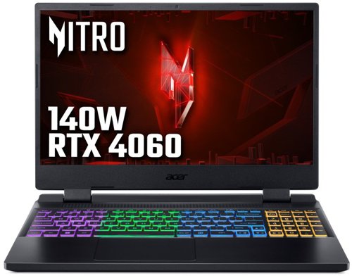 Acer Nitro 5 5 AN515-58 15.6 Inch Intel Core i7-12650H 16GB RAM 1TB SSD Intel UHD Graphics NVIDIA GeForce RTX 4060 8GB Windows 11 Gaming Notebook