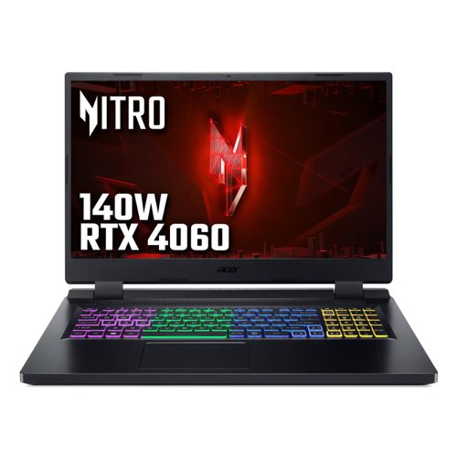 Acer Nitro 5 AN517- 55 17.3 Inch Intel Core I7-12650H 16GB RAM 1TB SSD NVIDIA GeForce RTX 4060 8GB Windows 11 Home Gaming Notebook