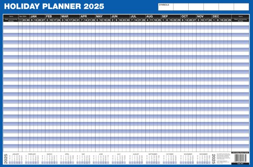 ValueX Double Sided Compact Year And Holiday Planner Unmounted 2025 - CYPU