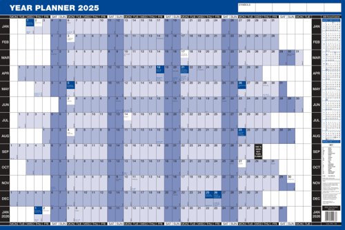 This handy year planner features a write on, wipe off laminated surface, allowing you to easily make and change appointments, meetings and other plans. 