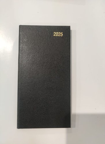ValueX Slim Pocket Diary Week ToView 2025 Black - BUSSLIM1 Black