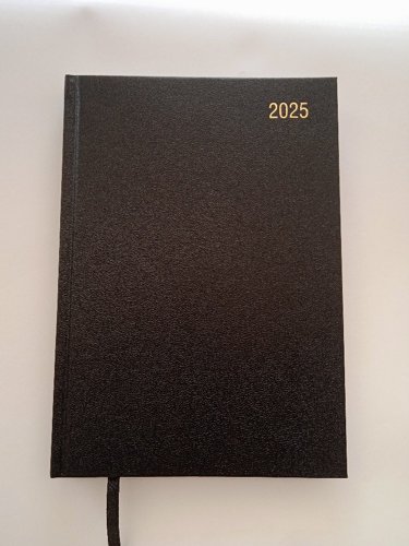 ValueX Desk Diary A4 2 Day Per Page 2025 Black - BUSA42 Black