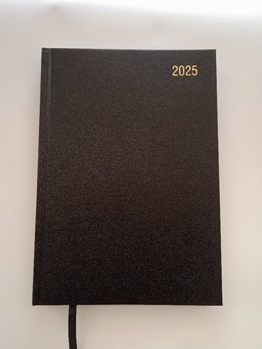 ValueX Desk Diary A5 Day To Page Appointment 2025 Black - OFFICEA51A Black Simply Diaries