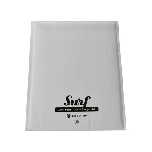 Surf All Paper Padded Mailing Envelopes Size H(5) 100% Recyclable Internal Size 270mm x 360mm White (Box 100) - SURFH5