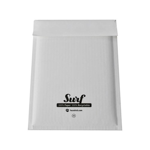 Surf All Paper Padded Mailing Envelopes Size C(0) - Internal Size 150mm x 207.7mm - White (Box 200) - SURFC0