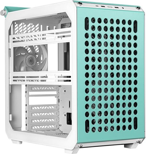 CoolerMaster Qube 500 Flatpack Macaron Edition Tempered Glass Mid-Tower ATX PC Case