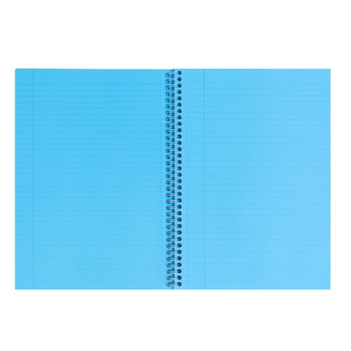 Pukka Pads Irlen Jotta A4 Wirebound 200 Turquoise Perforated Pages Paper Tinted Ruling With Margin (Pack 3) - IRLJOTA4(TURQ)