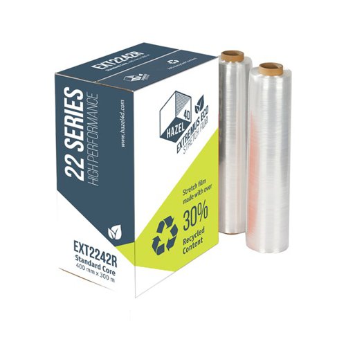 Extremus 22 Heavy Duty Pallet Wrap with 30% Recycled Content 400mm x 300m Clear (Roll) - EXT2242R