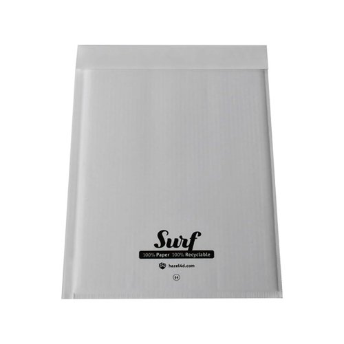 Surf All Paper Padded Mailing Envelopes Size G(4) - Internal Size 240mm x 330mm - White (Box 100) - SURFG4 21153HZ Buy online at Office 5Star or contact us Tel 01594 810081 for assistance