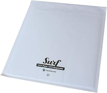 Surf All Paper Padded Mailing Envelopes Size A(000) - Internal Size 110mm x 160mm - White (Box 200) - SURFA000