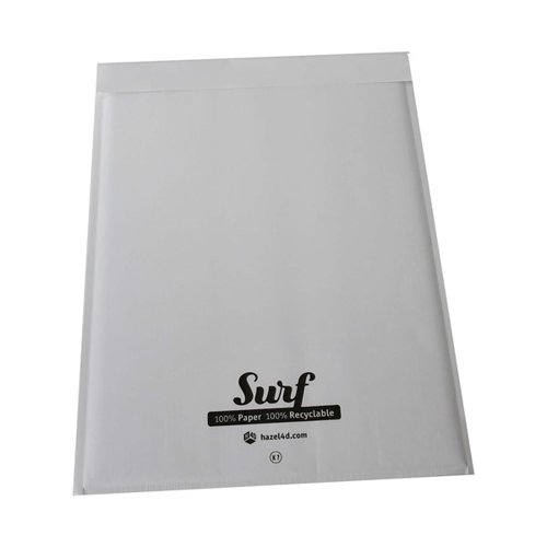 Surf All Paper Padded Mailing Envelopes Size K(7) - Internal Size 350mm x 470mm - White (Box 100) - SURFK7
