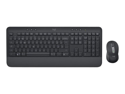 8LO920010999 | The Signature MK650 Combo for Business delivers what IT needs and employees deserve.A versatile, comfortable combo with a full-size keyboard and mouse for improved productivity. The keyboard includes useful shortcut keys like mute mic, voice, and web tools. The Signature mouse provides dual-mode scrolling - line-by-line precision for documents and super fast scrolling for long web pages.The Signature MK650 Combo for Business is designed for all day comfort. The keyboard’s integrated palm rest and familiar keystrokes complement the soft thumb area and rubber side grips of the mouse. All helping to make working hours feel less like work.