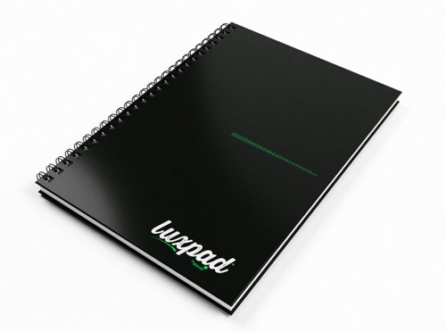 Silvine Luxpad Recycled Twin Wire Hardback Notebook A5 140 Page Ruled 100% Recycled Paper Black (Pack 5) - THBPINA5RE - 27915SC | Sinclairs