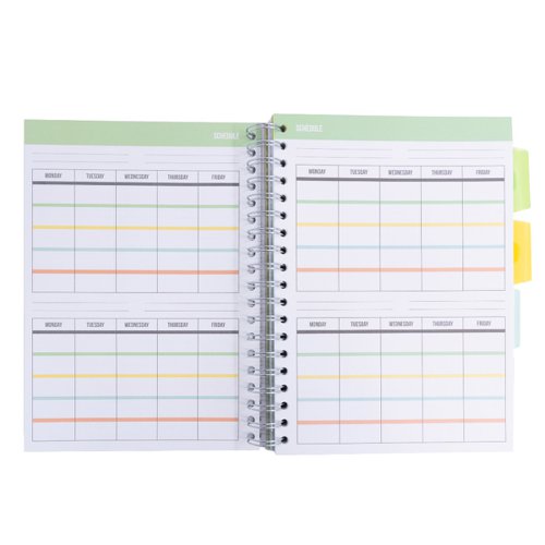 Pukka Pads Study Book B5 181 x 257mm 4 Coloured Dividers 3 Paper Types Includes Revision Cards Grey (Pack1) - 9824-STU 26886PK