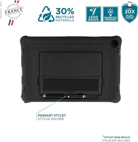 Mobilis ProTech Reinforced Apple iPad 10.9 Inch 10th Generation Black Tablet Case with Kickstand and Handstrap 8MNM053019