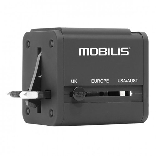 Mobilis2 USB Port Worldwide Travel Adapter - Compatible in 155 Countries