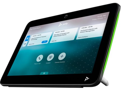 8PO875K5AA | Watch productivity soar with the Poly TC10 in-or out-of-room touch control display.Meeting spaces are a breeze to schedule with a Zoom-certified scheduling panel. Multi-colour LED lights let you know the vacancy status before you approach the door. And the touch screen lets you schedule your next meeting space in seconds.Instantly take charge of calls and enjoy seamless access to your favourite cloud video apps on your room’s video system. Control of your video calls with ease and share content with a tap.Our versatile touch panel is sleek and professional. Mount it on walls or glass or place it on a table with its flexible stand. Adjust the angle for visibility. With a single cable for power and connectivity, it maintains a clean profile.