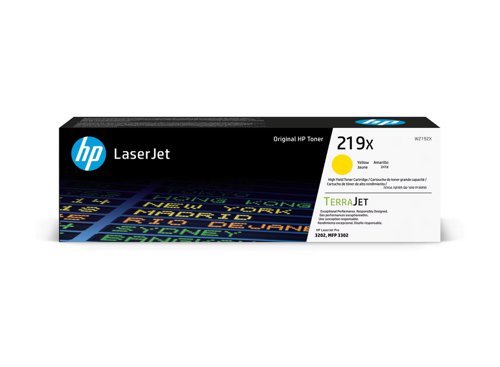 HP 219X High Yield Yellow Toner Cartridge 2.5K - W2192X