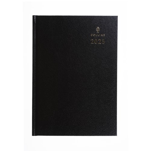 Collins 40 Desk Diary A4 Week to View 2025 Black 40.99-25 - 821386
