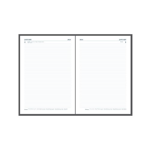 Collins 47 Desk Diary A4 2 Page per Day 2025 Black 47.99-25 - 821378 48656CS