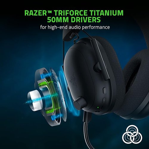 Razer BlackShark V2 Pro Wireless and Wired 3.5mm Connector Black Gaming Headset 8RA10319345