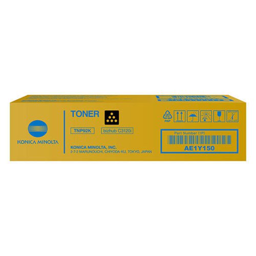 Konica Minolta TNP-92K Black Toner AE1Y150