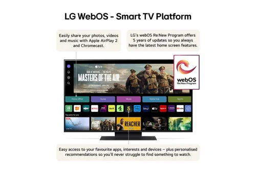 LG UT91 2024 65 Inch 3840 x 2160 Pixels 4K Ultra HD Web OS Bluetooth HDMI USB Smart TV  8LG65UT91006LA